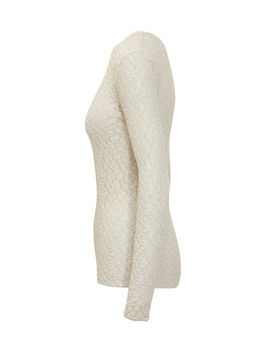 Isabel Marant Isabel Marant Elfenbeinfarbenes Stretch-Spitzentop