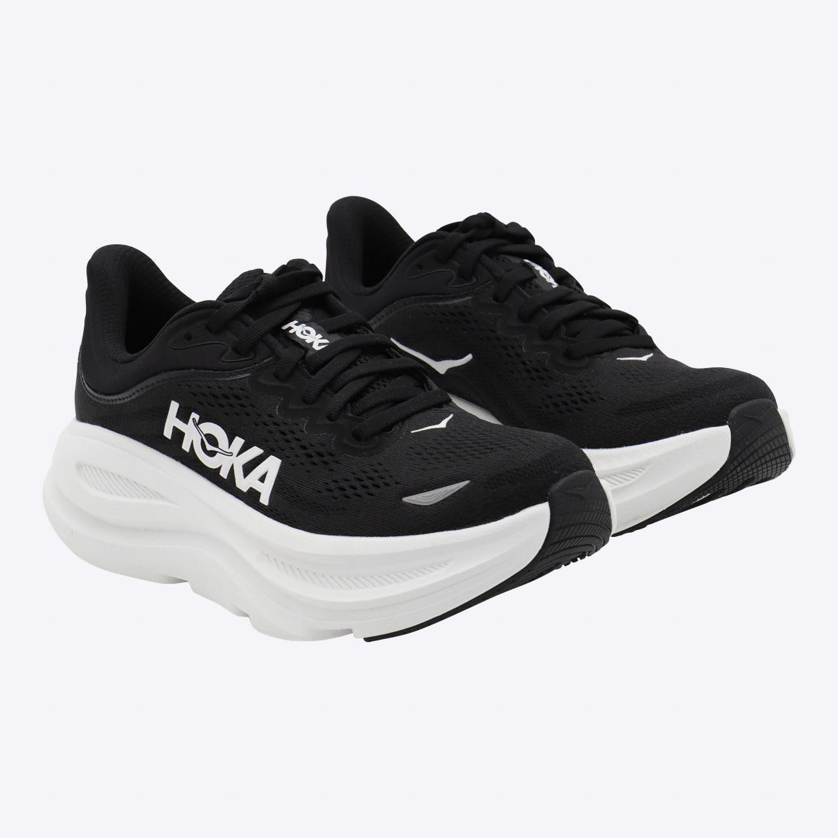 Hoka – Bondi 9 – Sneaker in Schwarz und Weiß
