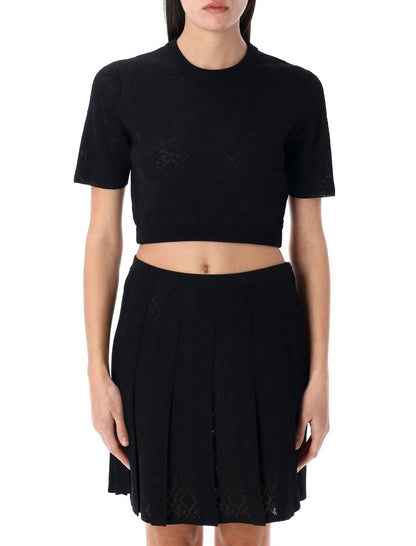 Givenchy – Kurzer Pullover aus Jacquard mit Monogramm 72