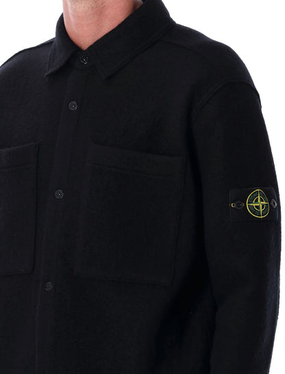 Stone Island – Überhemd aus gefilzter Wolle