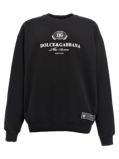 Dolce &amp; Gabbana – Sweatshirt mit beflocktem Logo