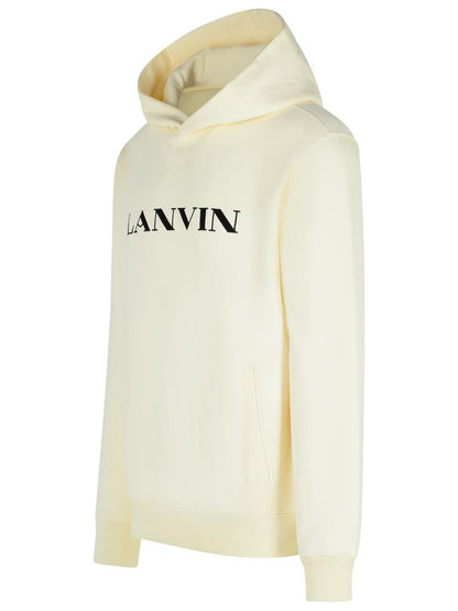Lanvin Elfenbeinfarbenes Baumwoll-Sweatshirt