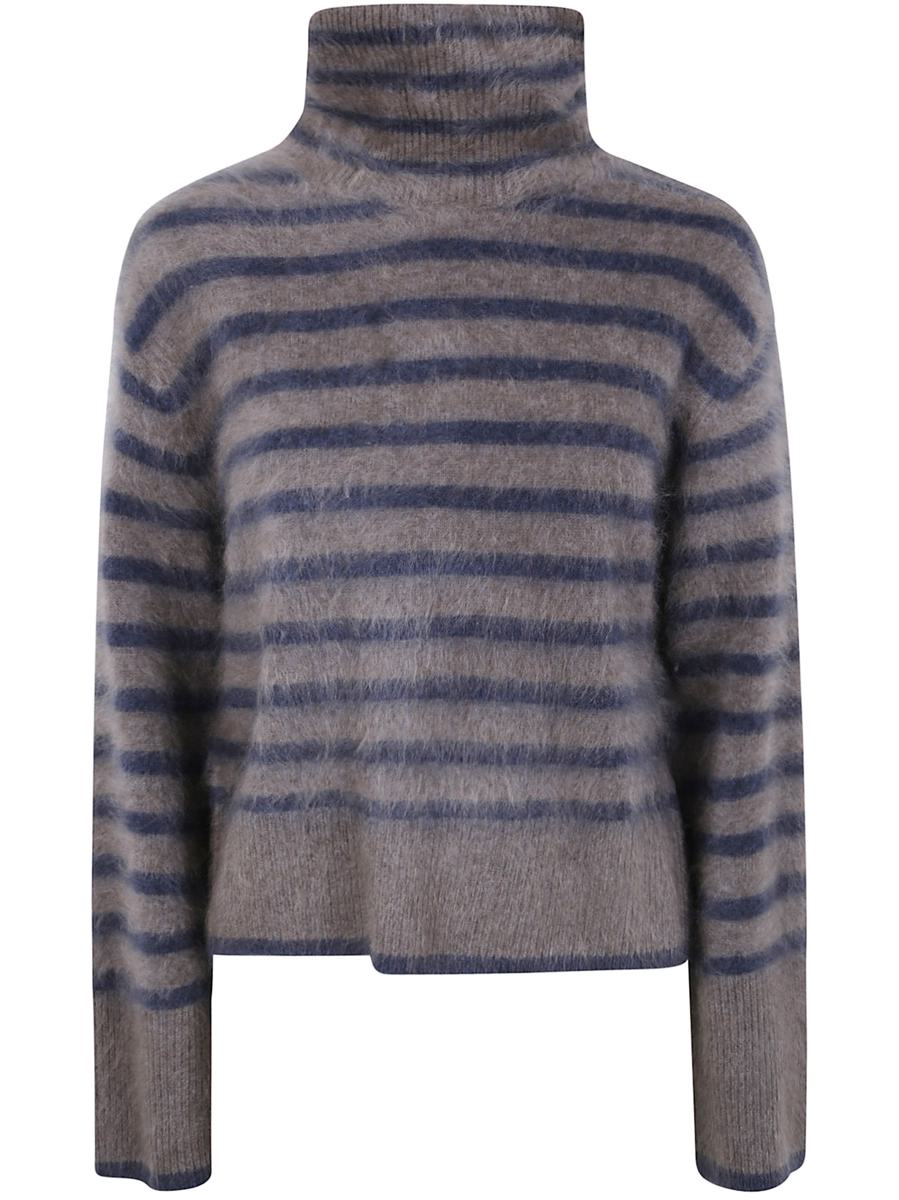 Lisa Yang „Floren“ Rollkragenpullover mit Streifen