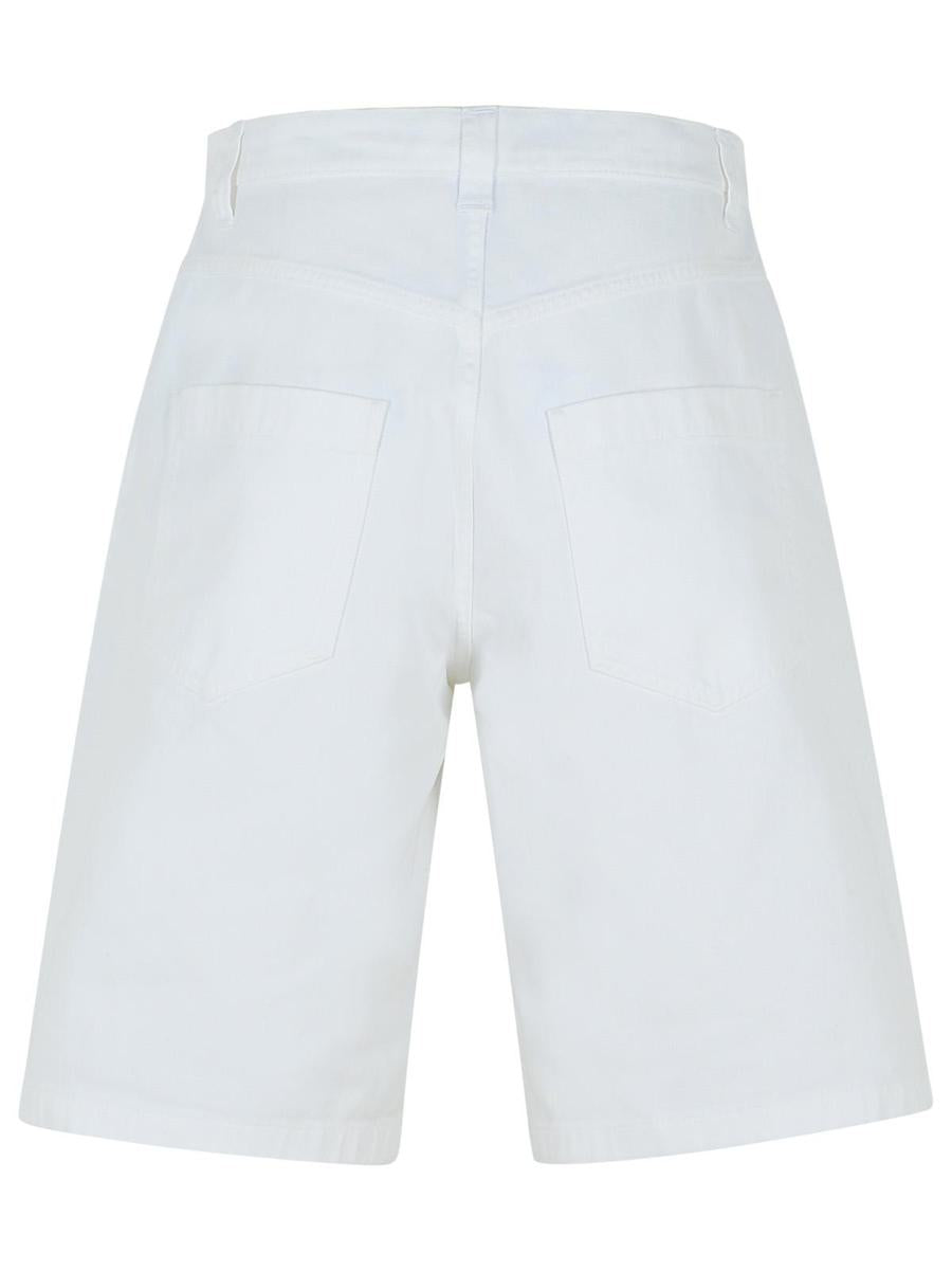 Moschino – Weiße Bermudashorts aus Baumwolle