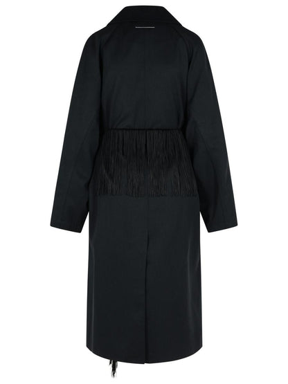 MM6 Maison Margiela – Schwarzer Trenchcoat aus Schurwolle