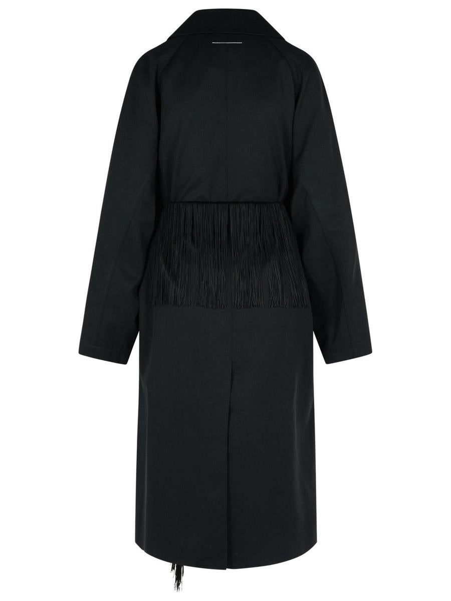 MM6 Maison Margiela – Schwarzer Trenchcoat aus Schurwolle