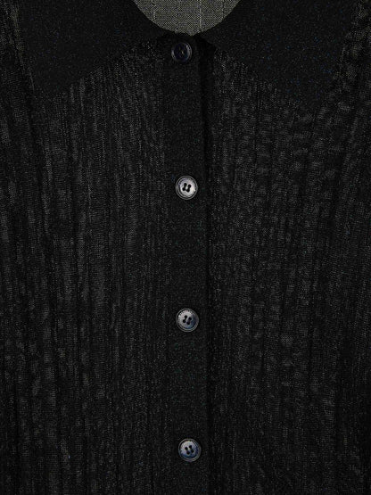 Stella McCartney Lurex-Strick-Poloshirt
