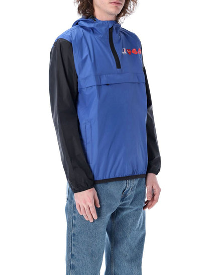 Comme Des Garçons Play – Zweifarbige, wasserdichte Kapuzenjacke