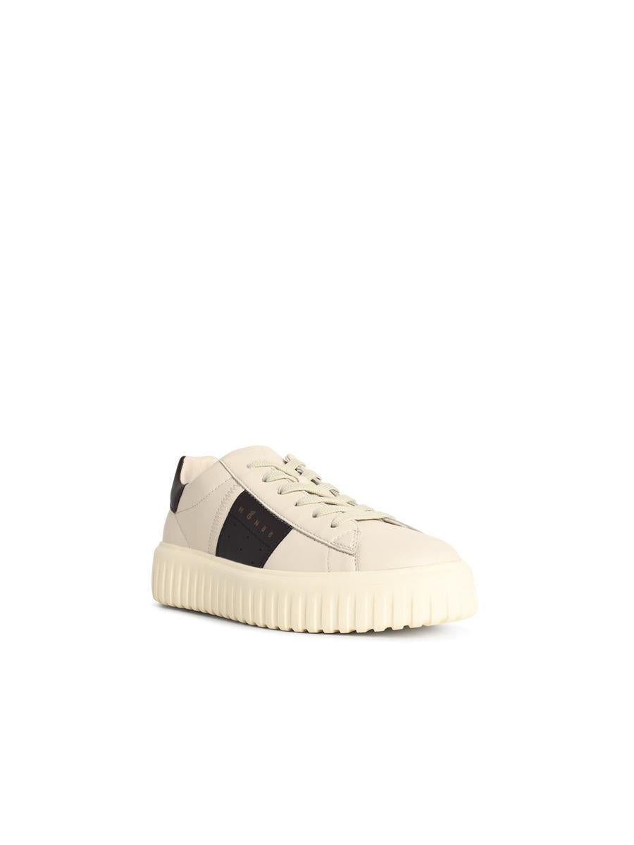 Hogan – Weiße Leder-Sneaker „H-Streifen“
