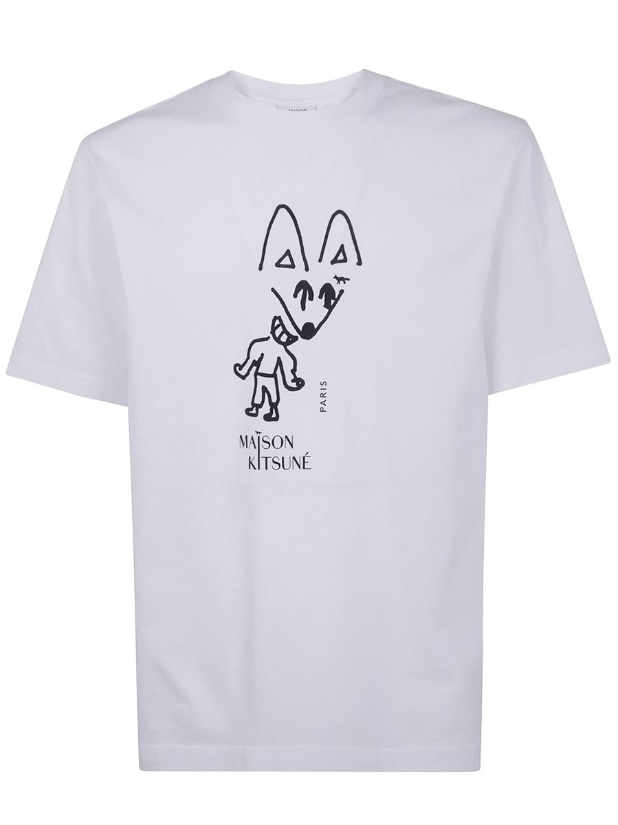 Maison Kitsuné „Party Fox“ Komfort-T-Shirt Kleidung