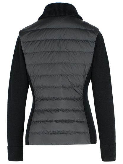 Moncler Schwarze Schurwollmischungsjacke