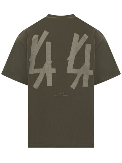 M44 Label Group 44 Label Group Herren T-Shirt mit grünem Logo