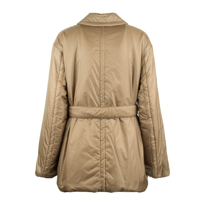 Max Mara – Glänzender, wattierter, zweireihiger Trenchcoat