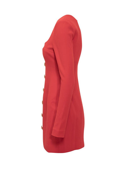 Rebecca Vallance Rotes kurzes Kleid mit Knöpfen Rebecca Vallance