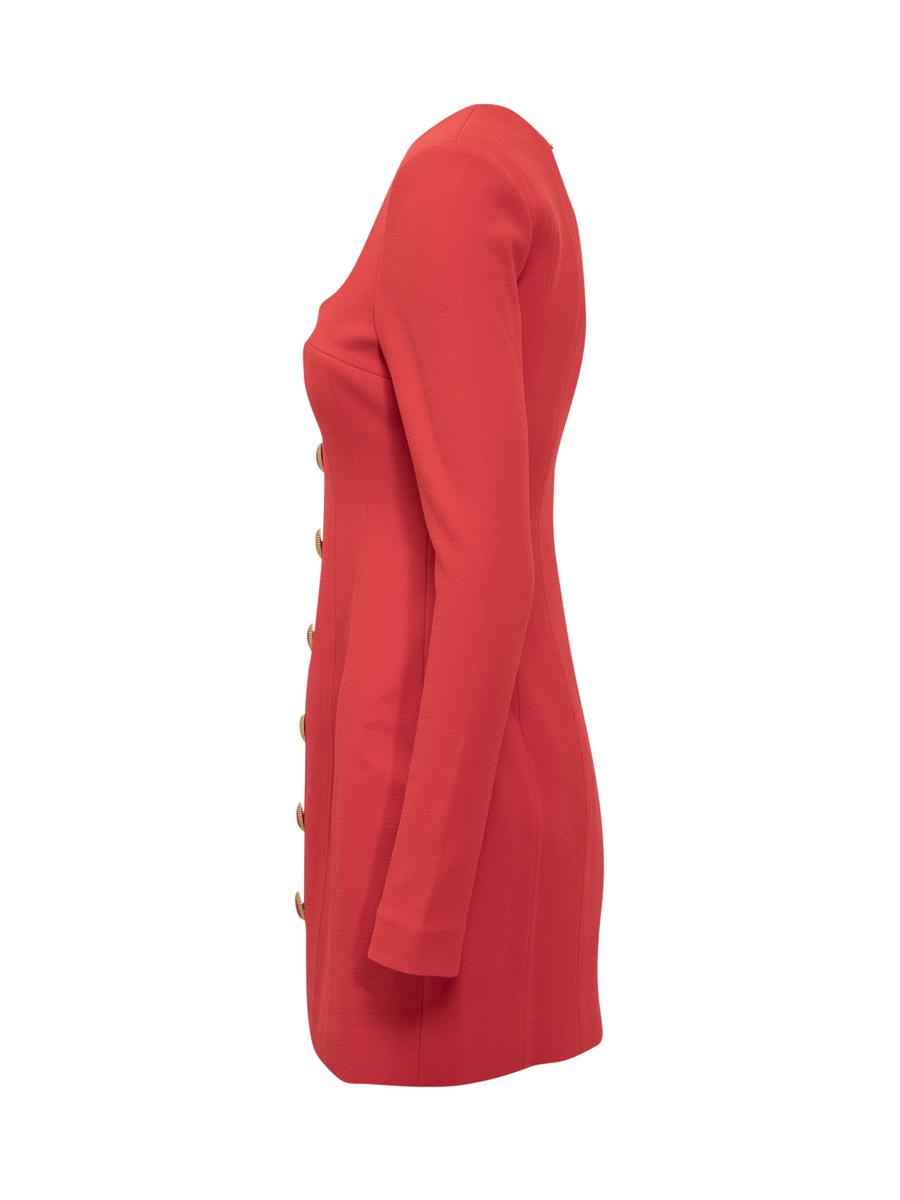 Rebecca Vallance Rotes kurzes Kleid mit Knöpfen Rebecca Vallance
