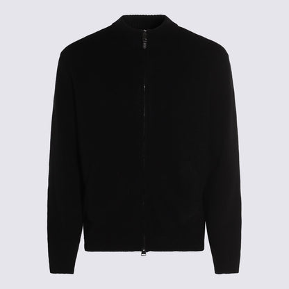 Canali Schwarzer Wollstrick