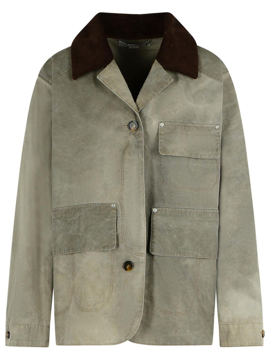 Stella McCartney „Harrington“ grüne Baumwolljacke