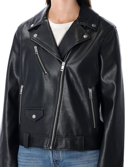 Levi'S – Kendal – Schwarze Motorradjacke aus Öko-Leder