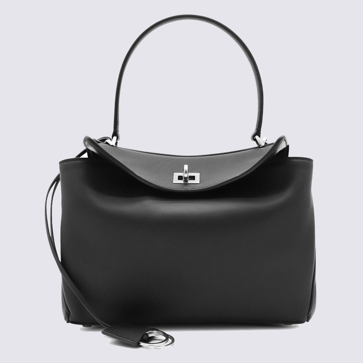 Balenciaga – Rodeo S – Henkeltasche aus schwarzem Leder