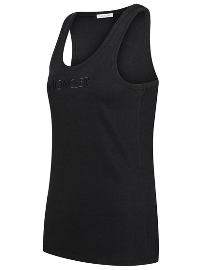Moncler – Schwarzes Tanktop aus Baumwollmischung
