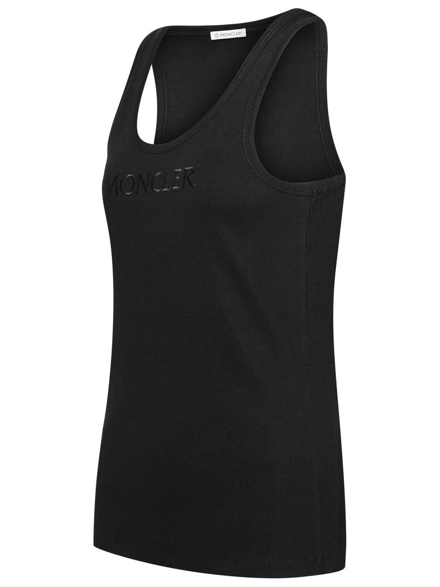 Moncler – Schwarzes Tanktop aus Baumwollmischung