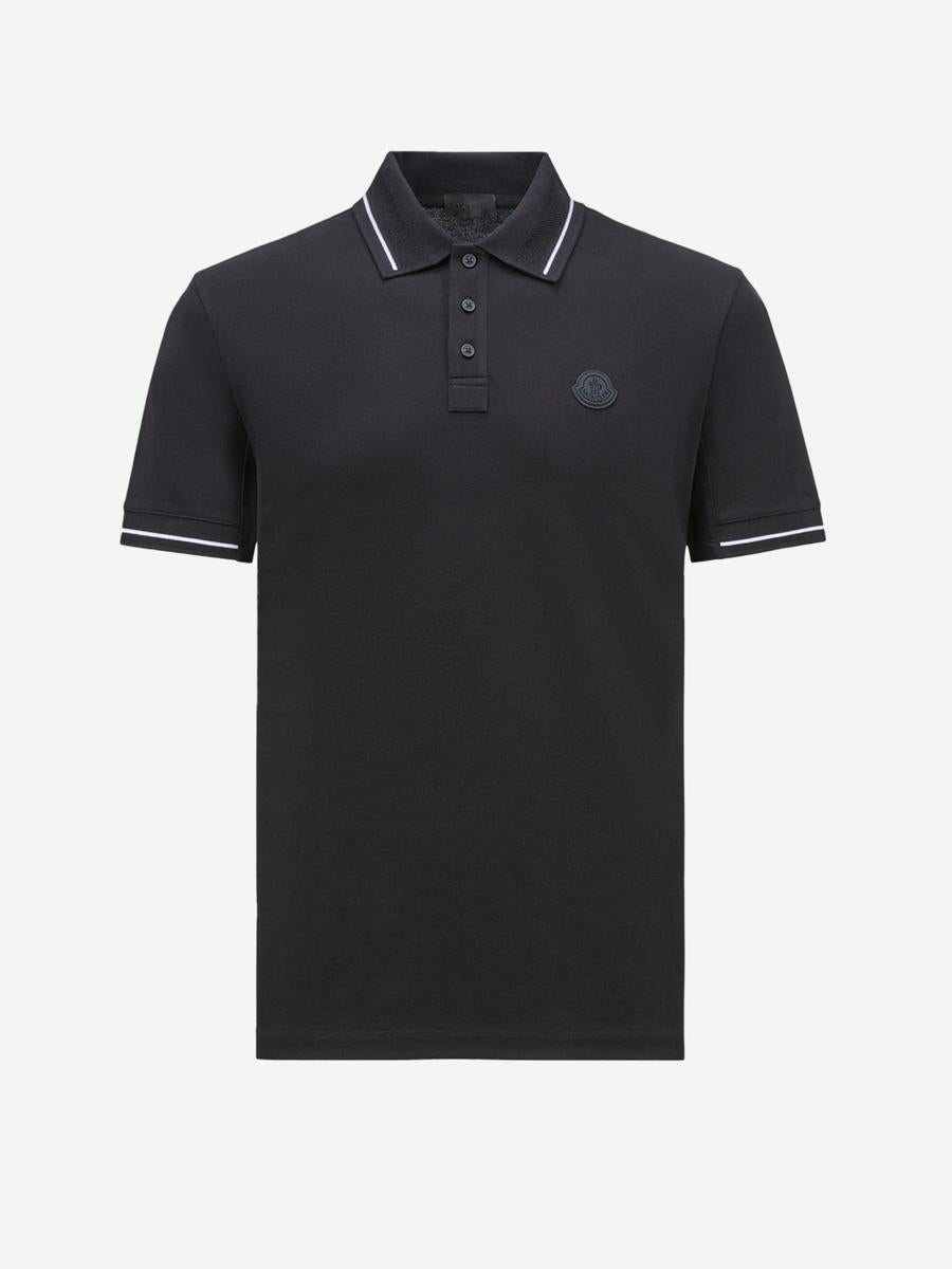 Moncler Poloshirt mit Logo aus Baumwolle