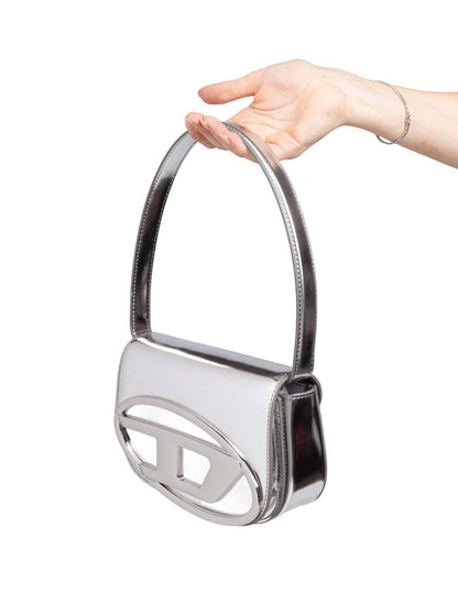 Diesel – Strukturierte Tasche aus verspiegeltem Leder