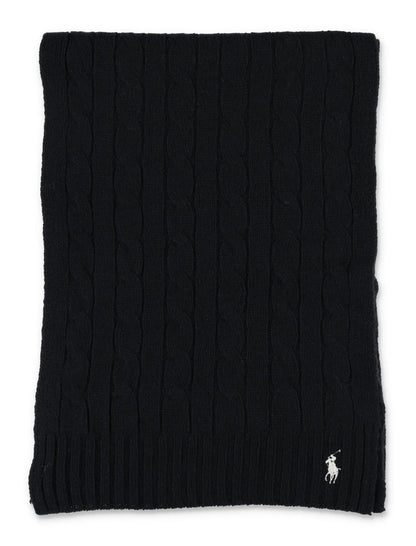 Polo Ralph Lauren – Schal aus Wolle und Kaschmir mit Zopfmuster