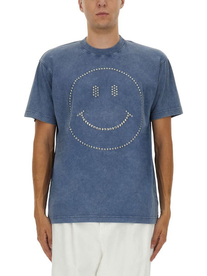 Moschino „Smiley®“ T-Shirt aus schwerer Baumwolle