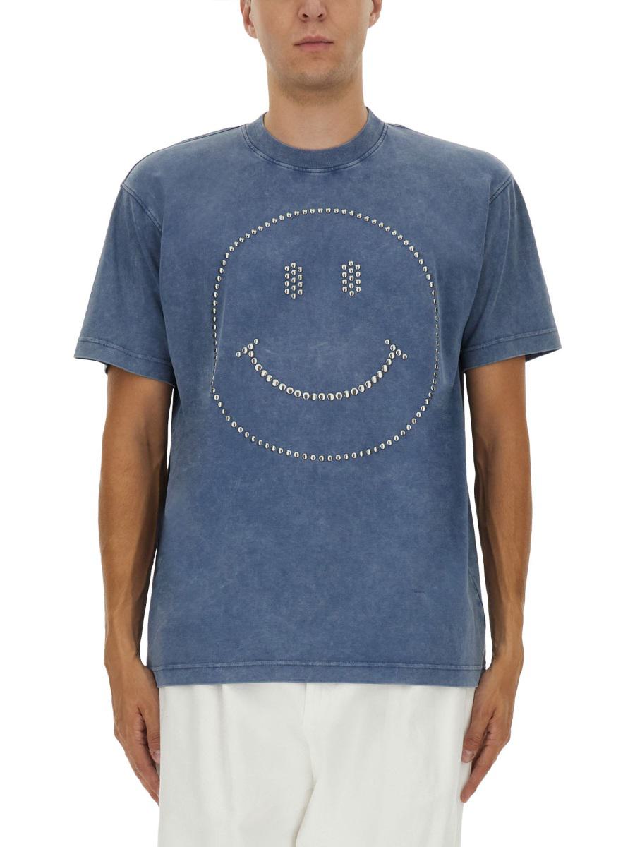 Moschino „Smiley®“ T-Shirt aus schwerer Baumwolle