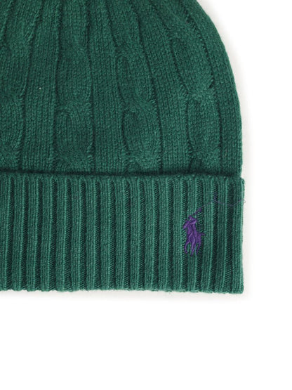 Polo Ralph Lauren – Grüne Beanie aus Wollmischung