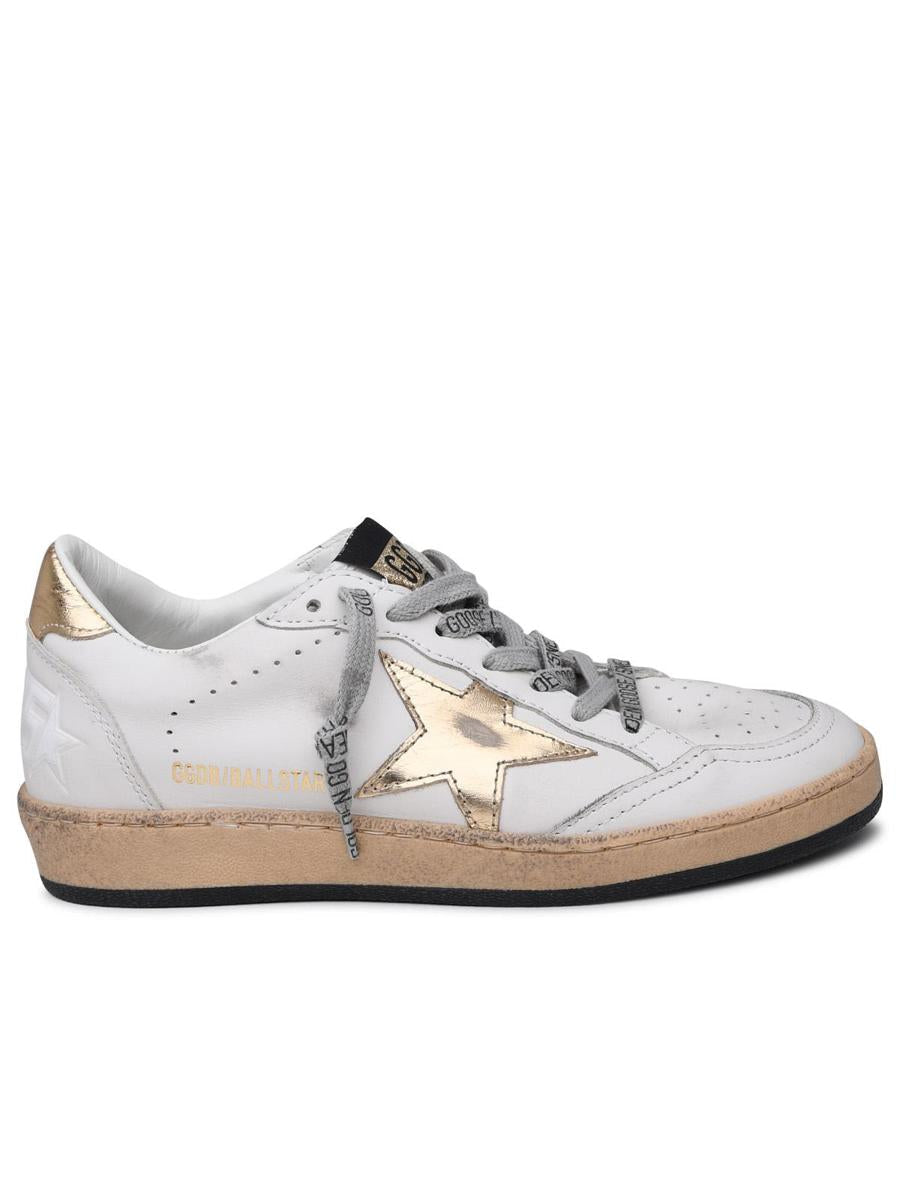 Golden Goose Superstar Sneakers aus weißem Leder