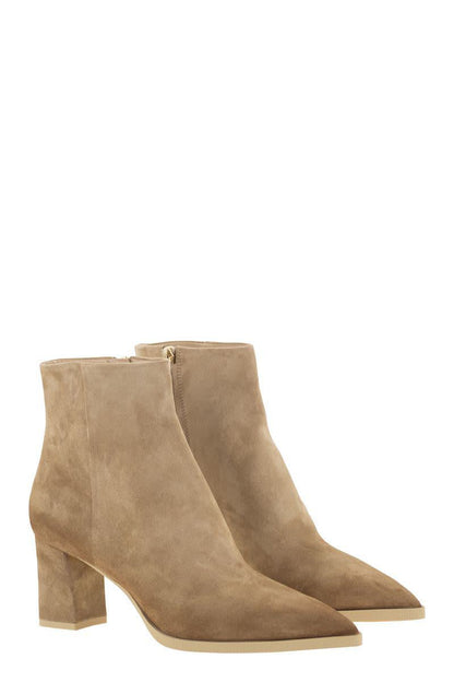 Santoni Wildleder-Stiefeletten mit mittelhohem Absatz
