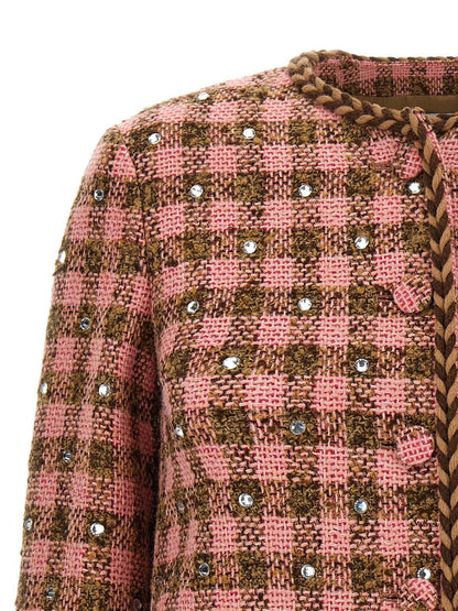 Giuseppe Di Morabito Strass-Blazerjacke