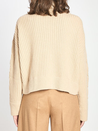 Gerippter Cardigan aus Wolle und Kaschmir