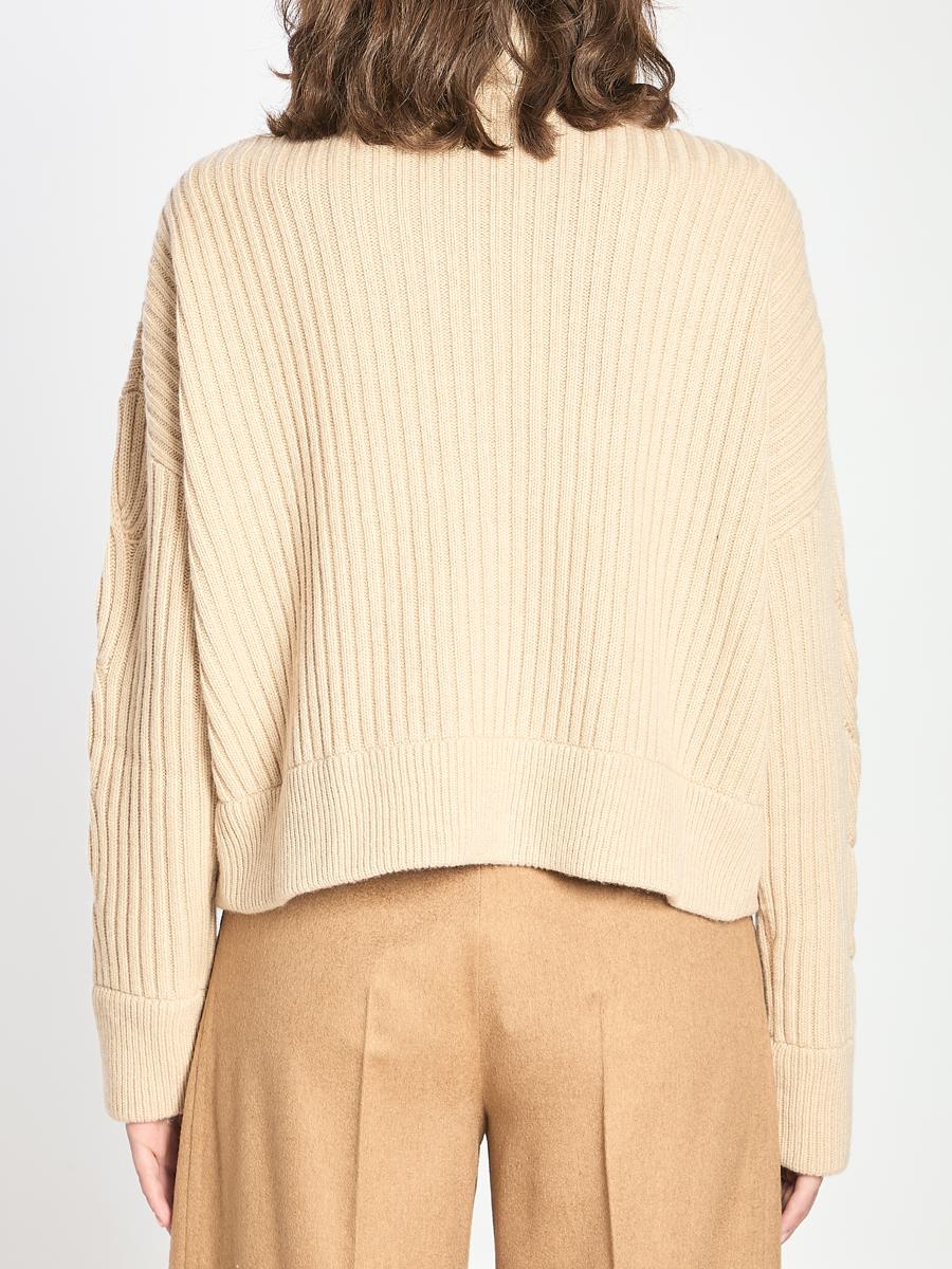 Gerippter Cardigan aus Wolle und Kaschmir