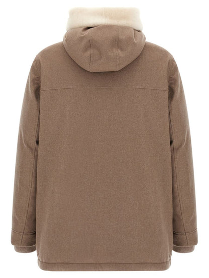 Brunello Cucinelli Flanell-Daunenjacke