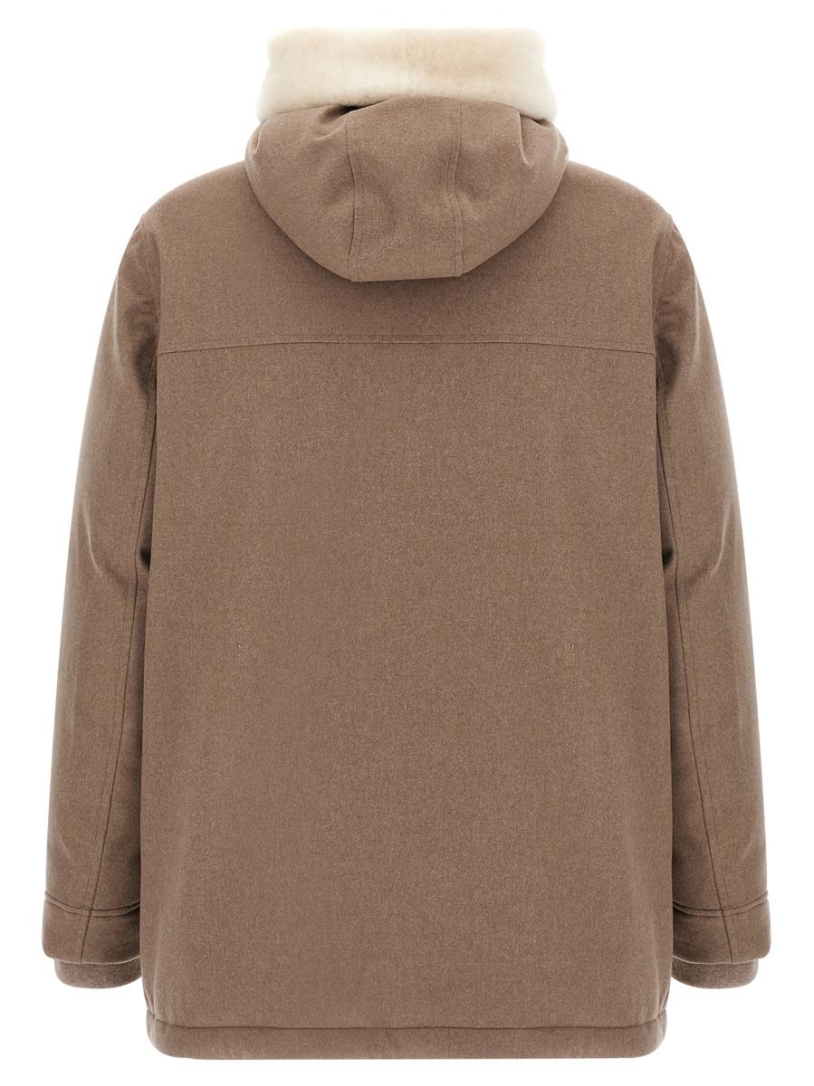 Brunello Cucinelli Flanell-Daunenjacke