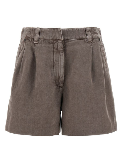 Brunello Cucinelli Leinen-Baumwoll-Shorts