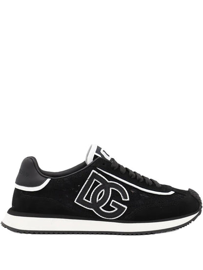 Dolce &amp; Gabbana Dg Cushion Sneakers aus Wildleder mit Spitzendetails