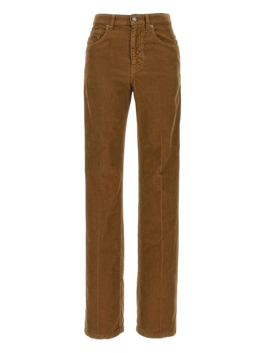 Saint Laurent Clyde Cordhose mit hoher Taille