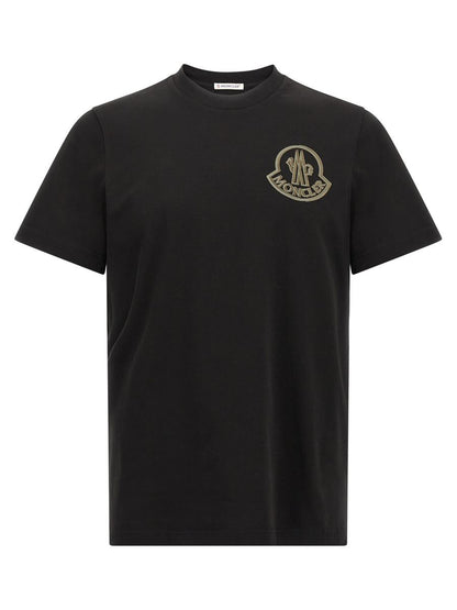 Moncler T-Shirt mit beflocktem Logo