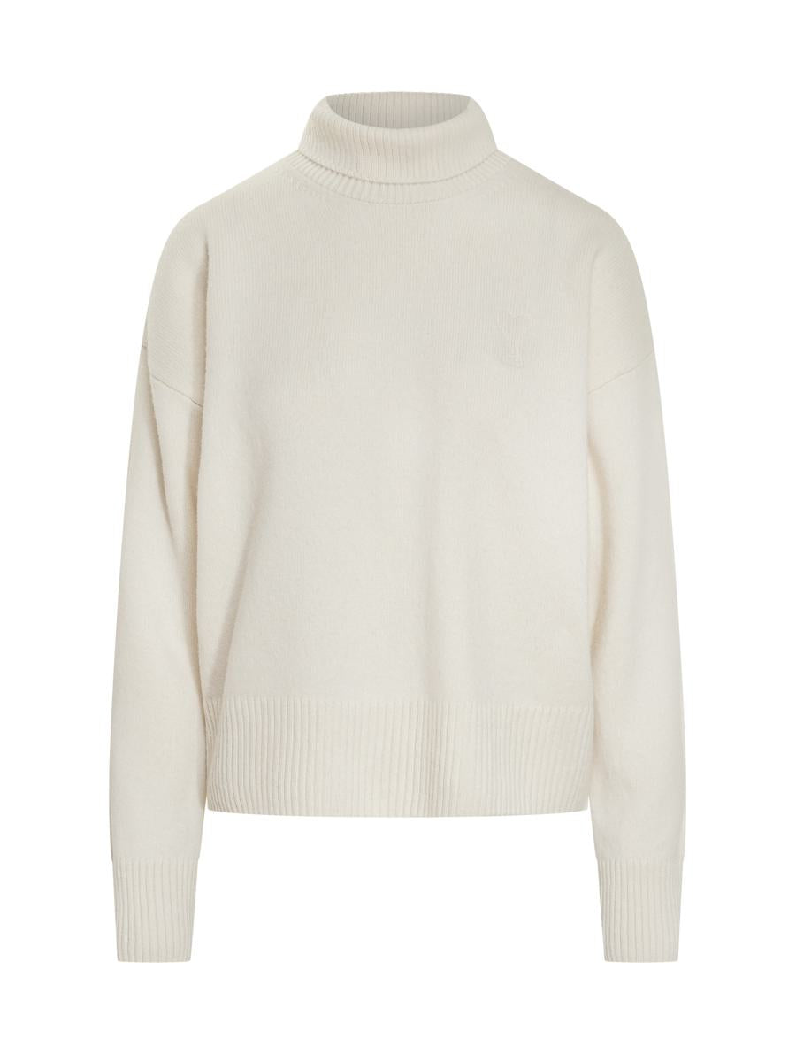 AMI Paris – Weißer Pullover mit Stehkragen von Ami Paris