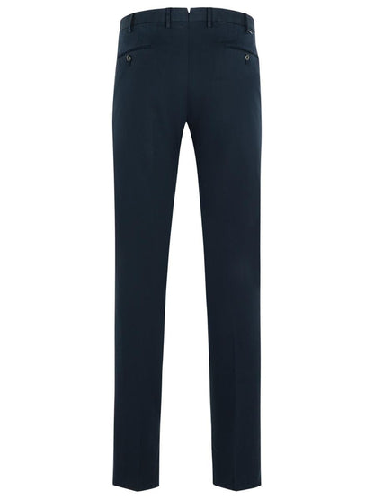 Pt Torino „Superslim“-Baumwollhose in Marineblau