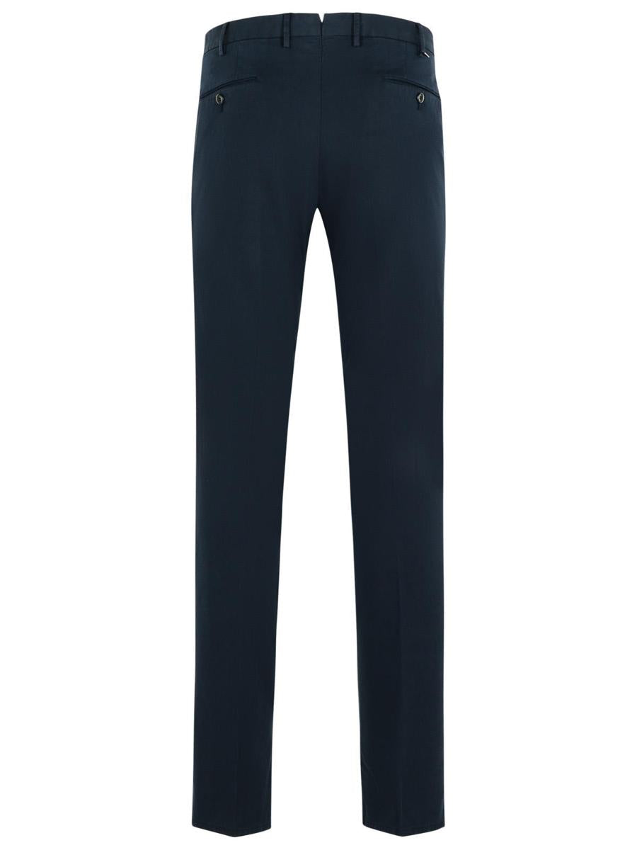 Pt Torino „Superslim“-Baumwollhose in Marineblau
