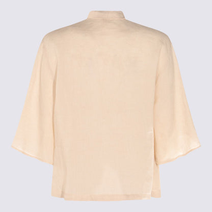 Glanshirt Hellrosa Leinenhemd