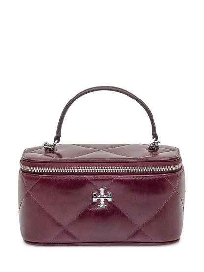 Tory Burch – Burgunderrote Kosmetiktasche von Tory Burch