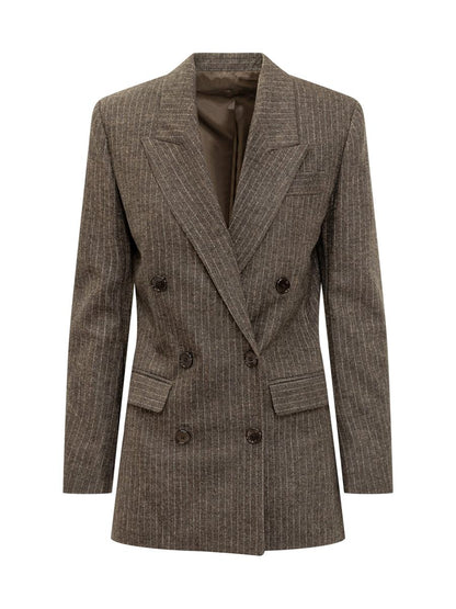 Isabel Marant Isabel Marant Zweireihiger Blazer aus gestreifter Wolle
