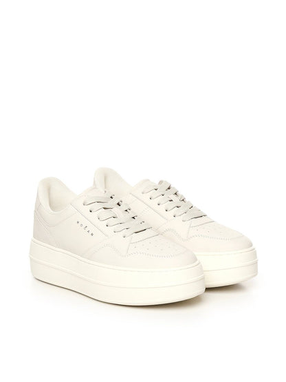 Hogan – Hellbeige Sneakers aus Kalbsleder