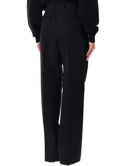 Tom Ford – Maßgeschneiderte Hose mit weitem Bein aus schwarzer Wolle